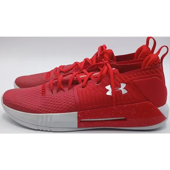 New w/o box Under Armour Drive 4 Low Sneakers. Red And White. Size 14.